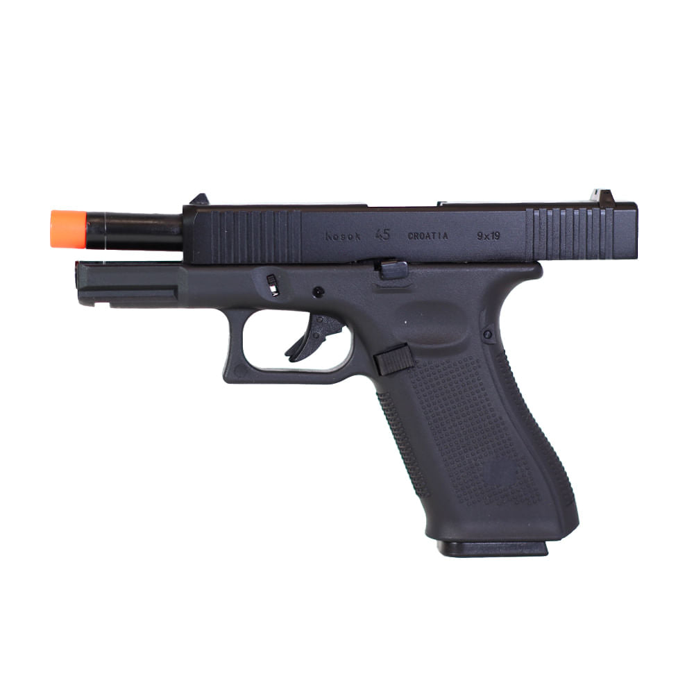 Pistola de airsoft Kosok 45 full metal 6mm E&C Gás Blowback Green Gás