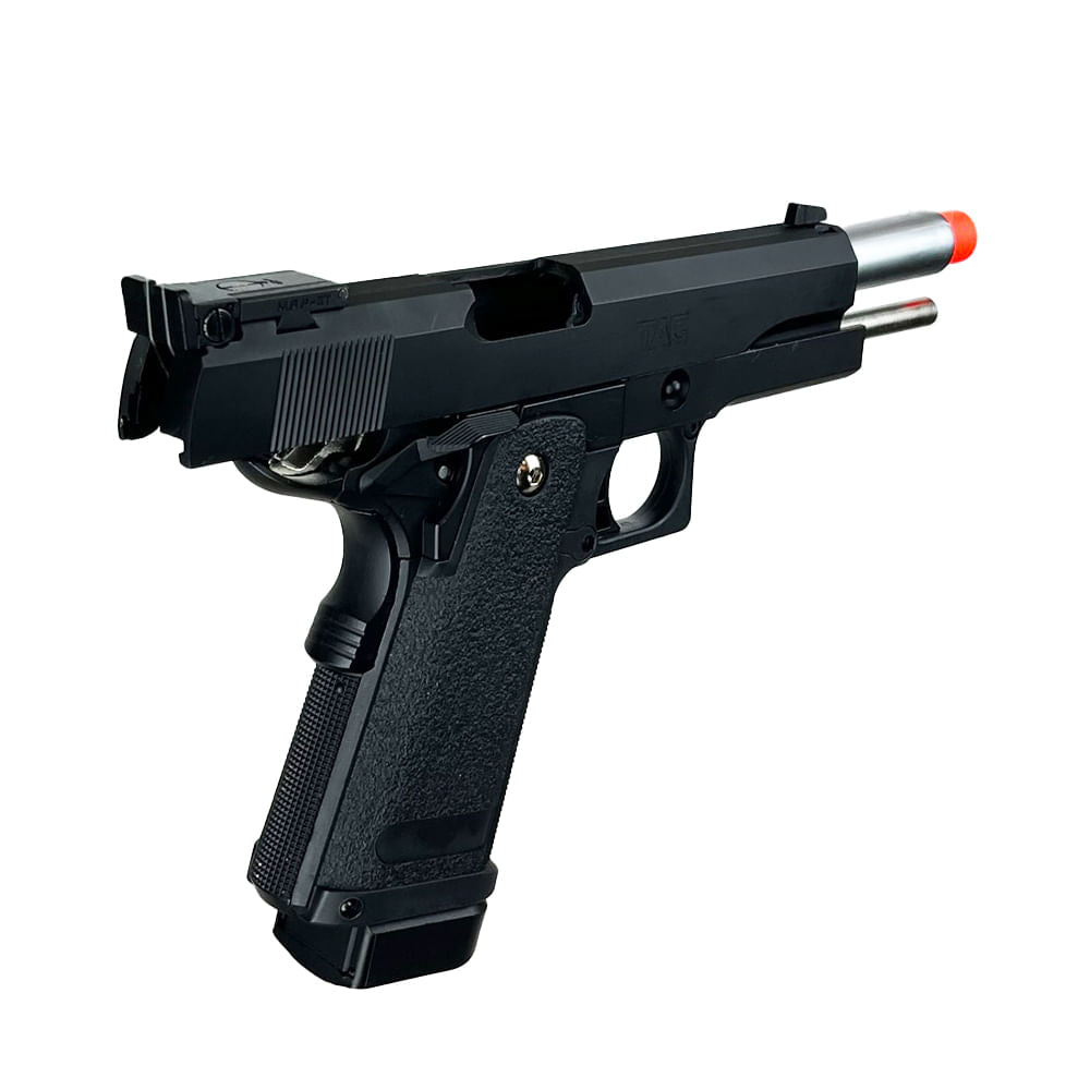 Pistola de Airsoft TAG GBB 1911 Custer com hop up ajustável calibre 6mm