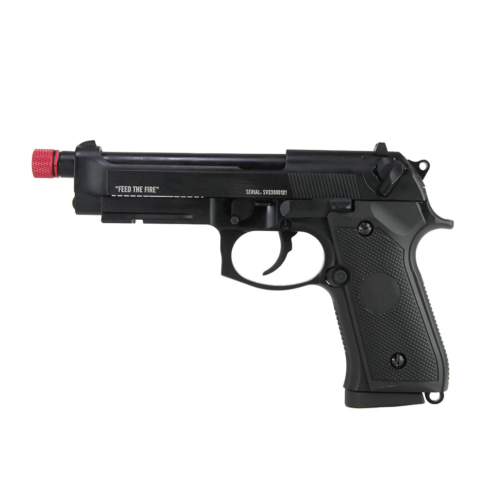 Pistola de airsoft Savage 6mm Green Gás com Blowback TAG - Nautika