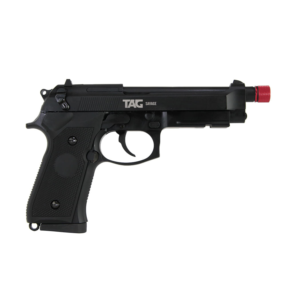 Pistola de airsoft Savage 6mm Green Gás com Blowback TAG
