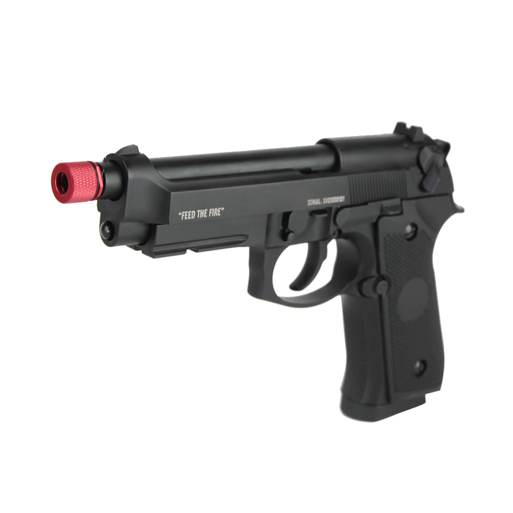 Pistola de airsoft Savage 6mm Green Gás com Blowback TAG