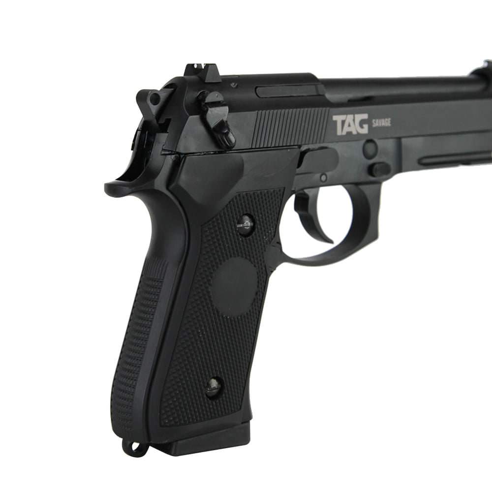 Pistola de airsoft Savage 6mm Green Gás com Blowback TAG