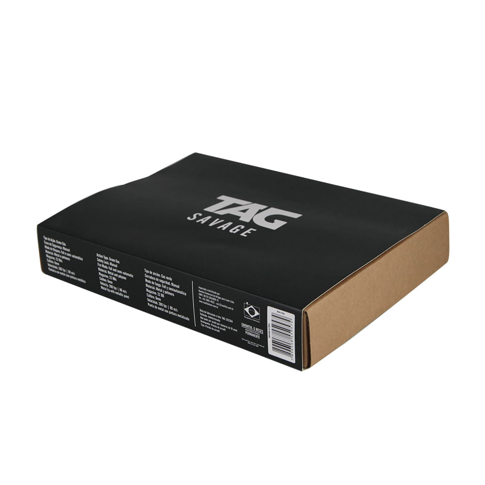 Pistola de airsoft Savage 6mm Green Gás com Blowback TAG