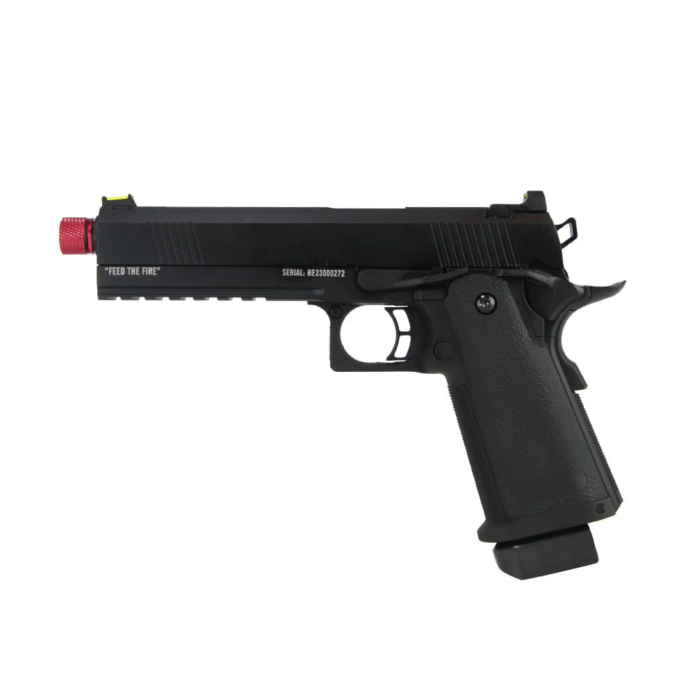 Pistola de airsoft Black Evil 6mm Green Gás com Blowback TAG