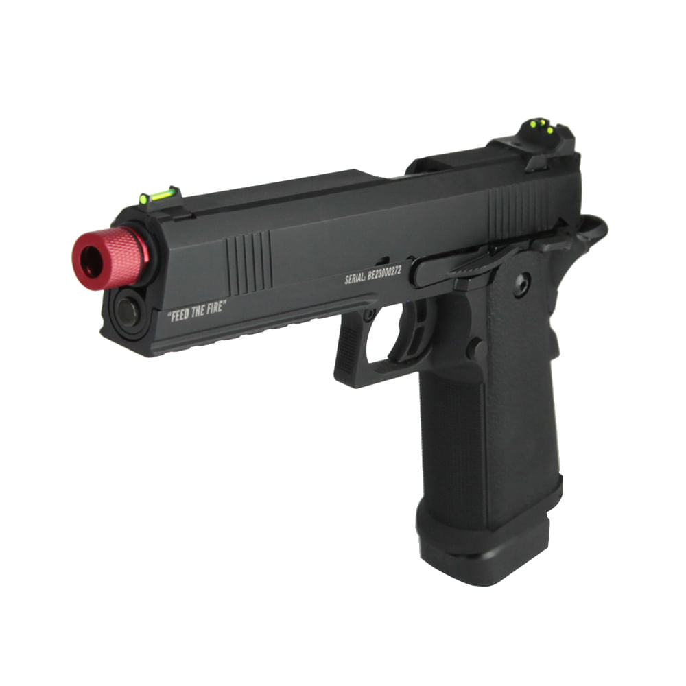 Pistola de airsoft Black Evil 6mm Green Gás com Blowback TAG
