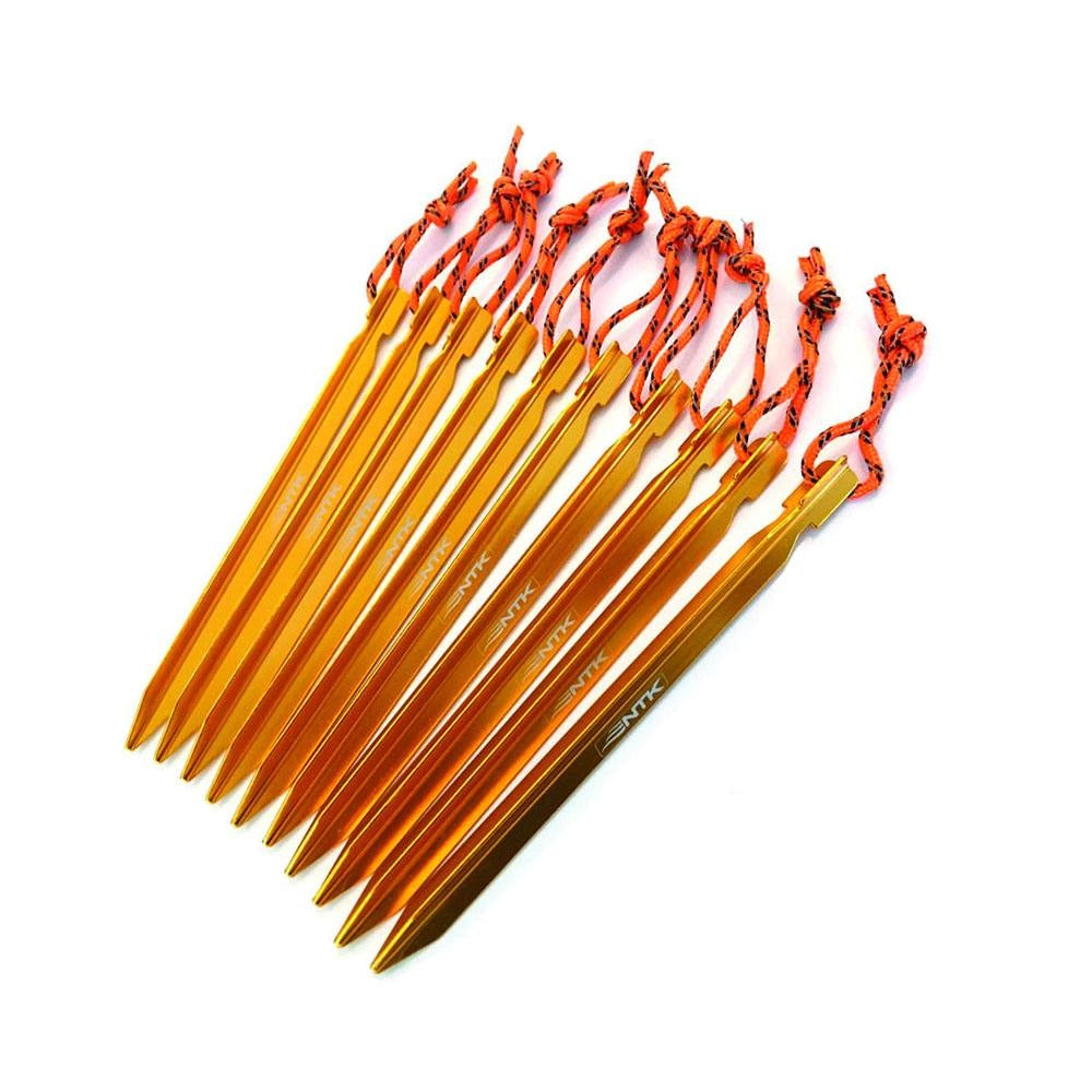 Conjunto de Estacas de Alumínio NTK 18cm Leves, Resistentes e Não Oxidam