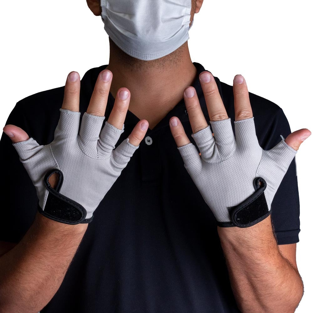 Par de Luvas Para Bike Cinza Tam G A62-G Acte Sports