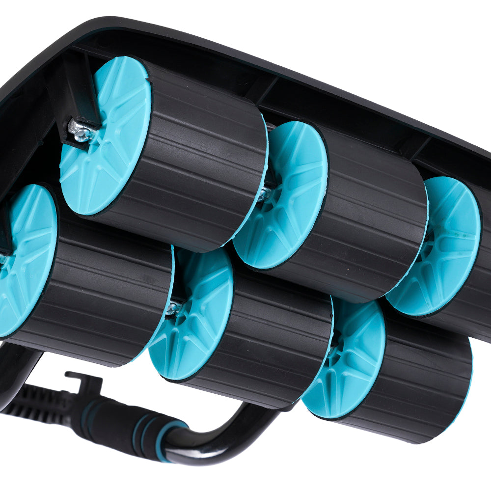 Roda Abdominal AB Roller com 6 Rodas - Preto