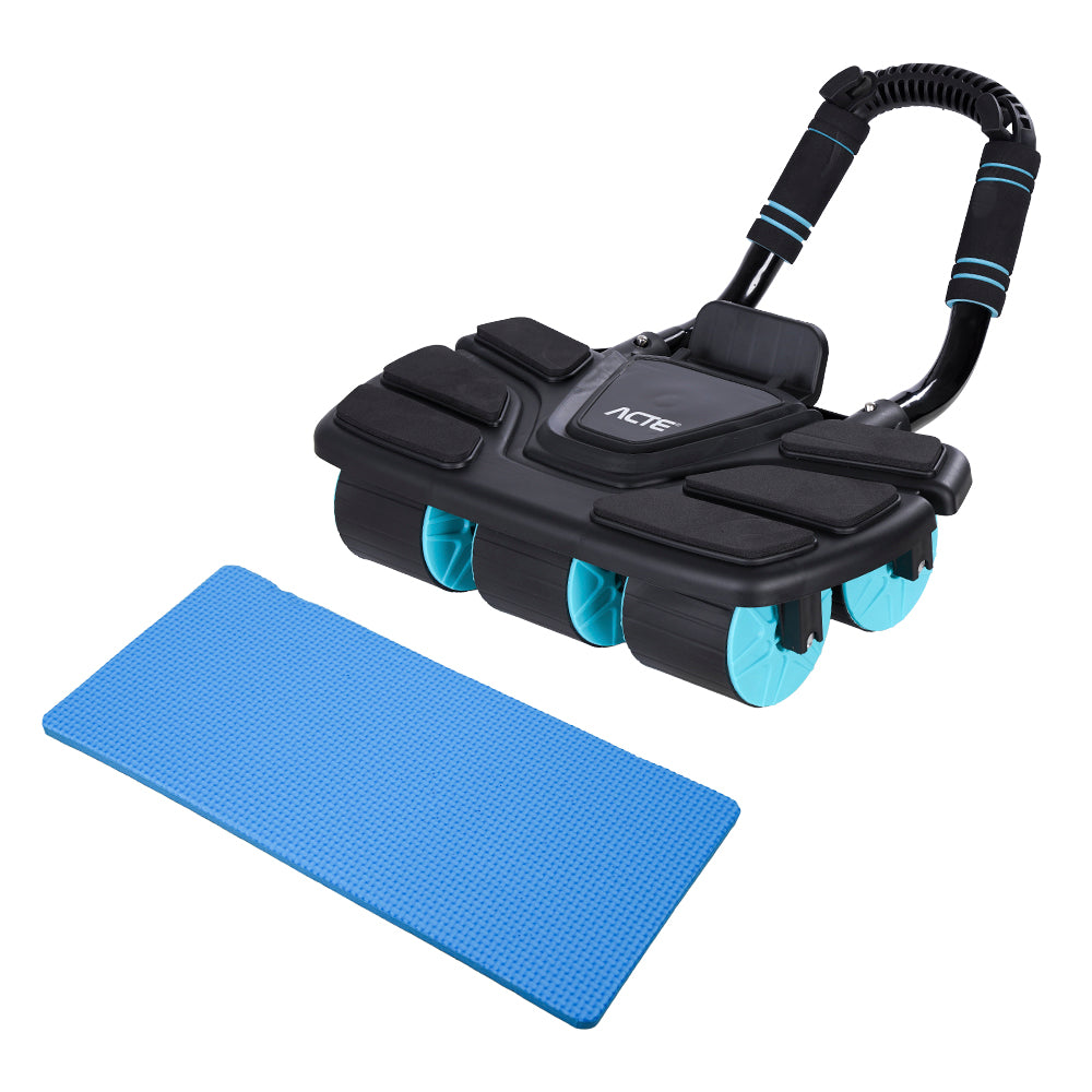 Roda Abdominal AB Roller com 6 Rodas - Preto