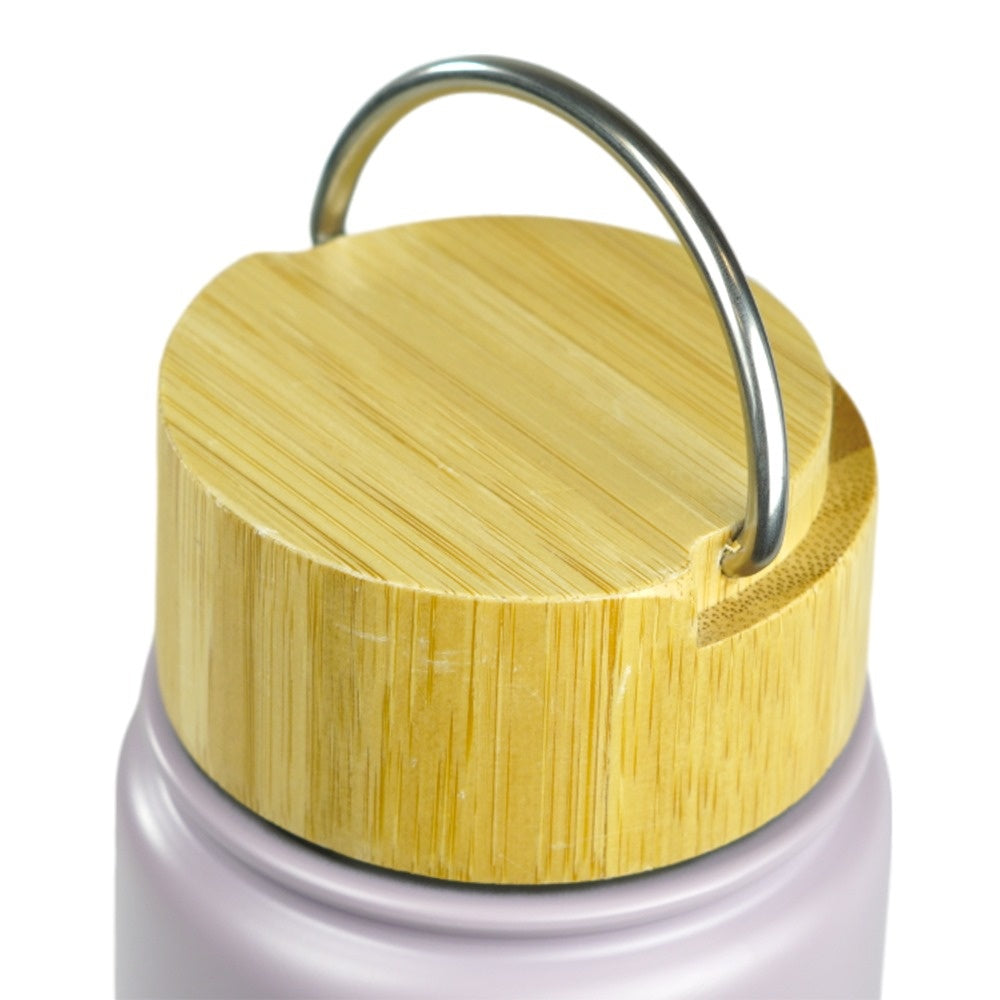Garrafa Térmica com Tampa de Bambu Lilás C46 Acte Sports