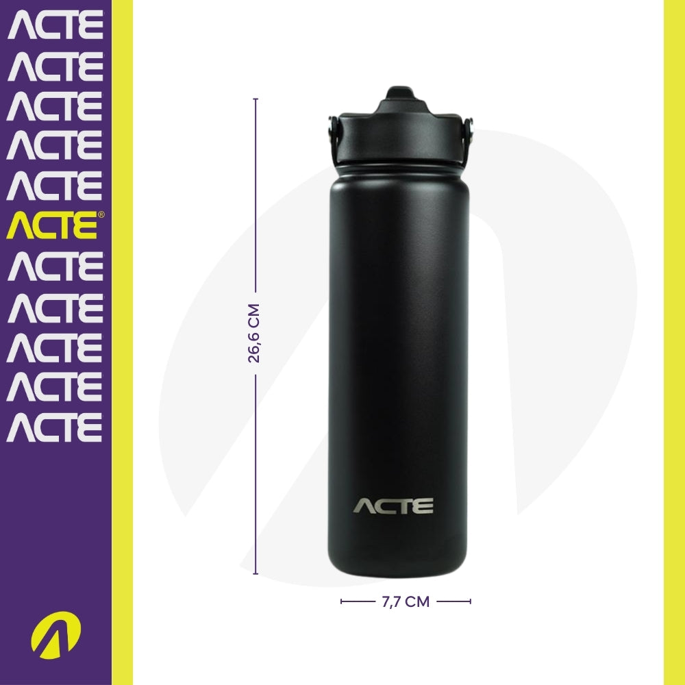Garrafa Térmica Training 700ml C52-PR ACTE - Preto