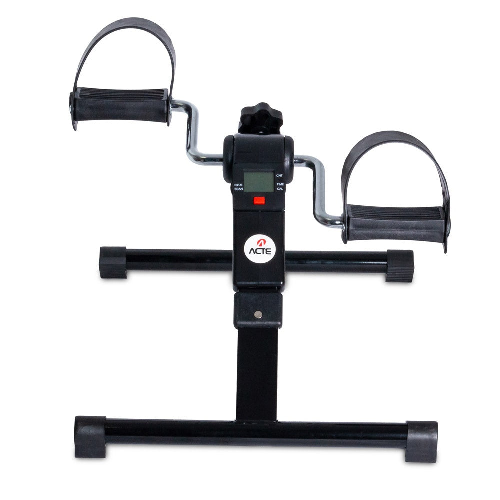 Mini Bicicleta Preta Compact E14 Acte Sports com Monitor LCD