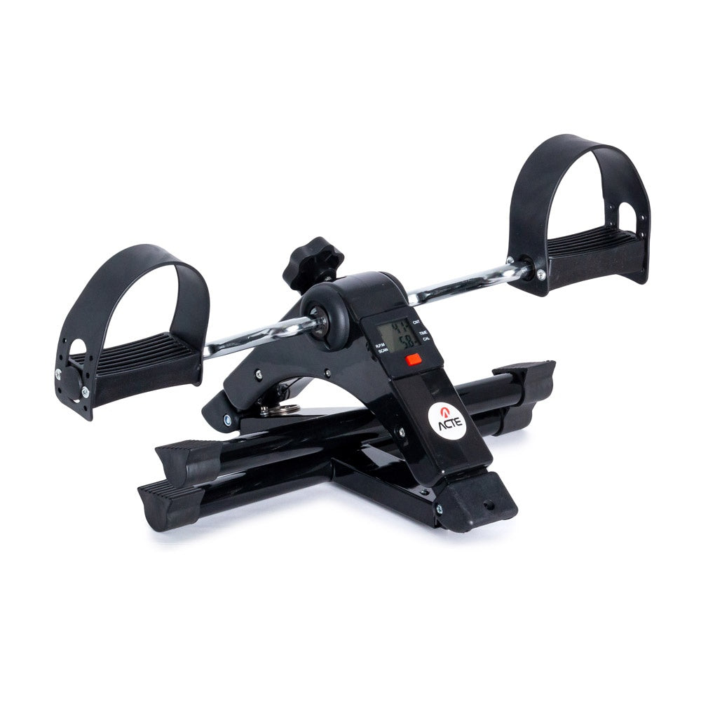 Mini Bicicleta Preta Compact E14 Acte Sports com Monitor LCD