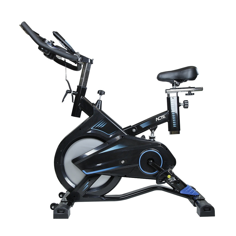 Bicicleta Spinning Pro com Freio Mecânico Azul E17 Acte Sports