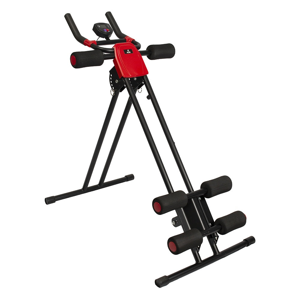 Aparelho Abdominal Fitness Core, 4 Níveis De Intensidade, Monitor Multifunções, Preto E Vermelho, E20, Acte Sports