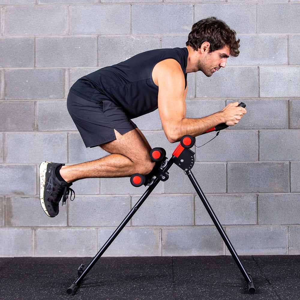 Aparelho Abdominal Fitness Core, 4 Níveis De Intensidade, Monitor Multifunções, Preto E Vermelho, E20, Acte Sports