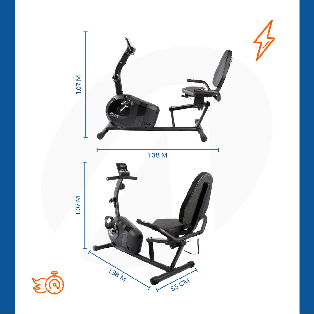Bicicleta Ergométrica Horizontal Magnética E26 Acte Sports
