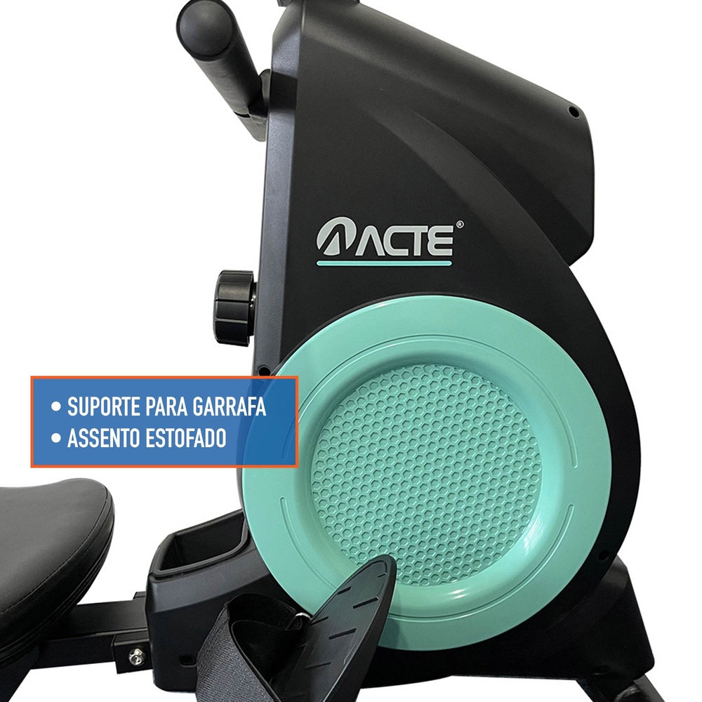 Simulador Remo Magnético E31, Musculação, Preto - Acte