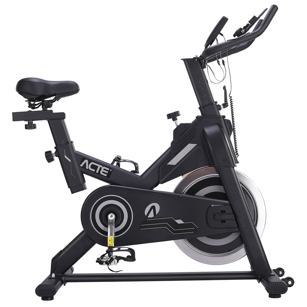 Bicicleta de Spinning Cinza E34 Acte Sports Roda de Inércia 10kg