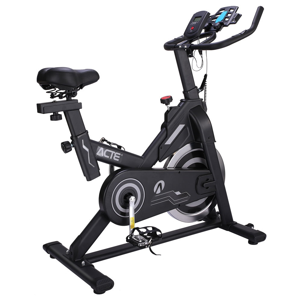 Bicicleta de Spinning Cinza E34 Acte Sports Roda de Inércia 10kg