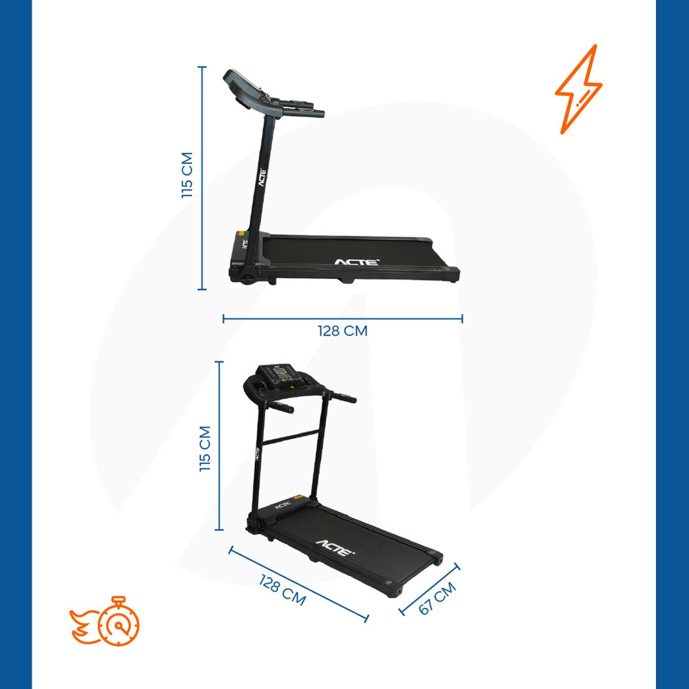 Esteira Elétrica E41 Acte Sports com Painel Multifunções