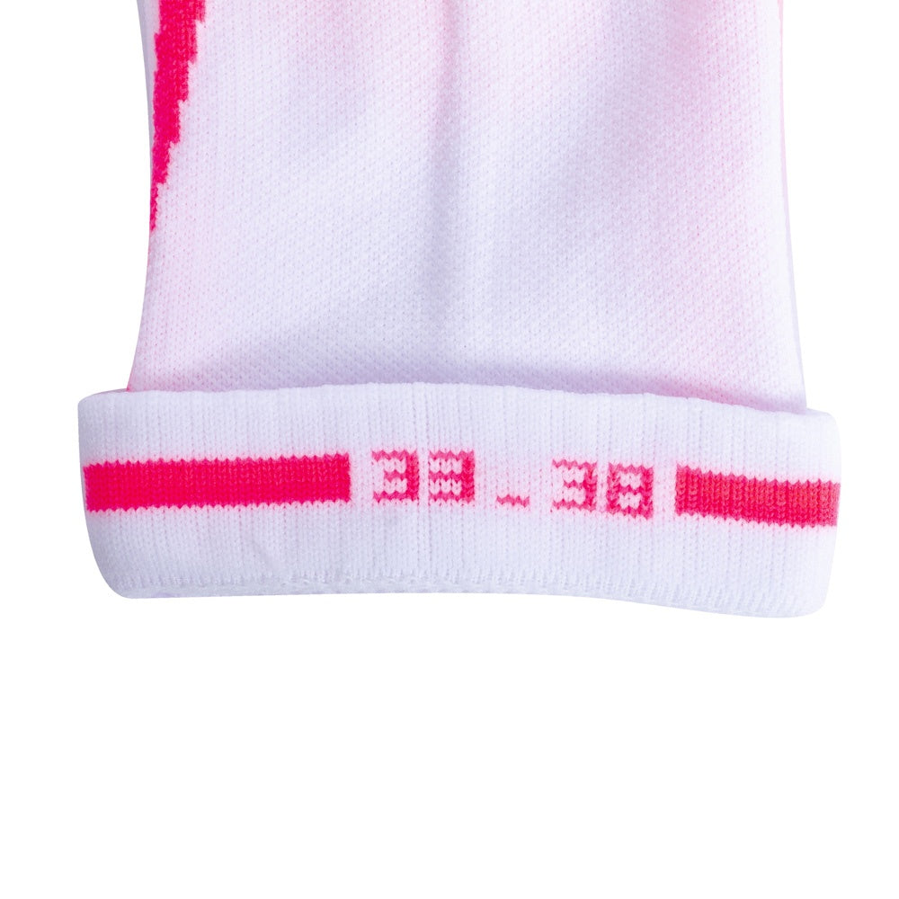 Par de Meias Compressão Algodão F1-BR Branco e Rosa Acte