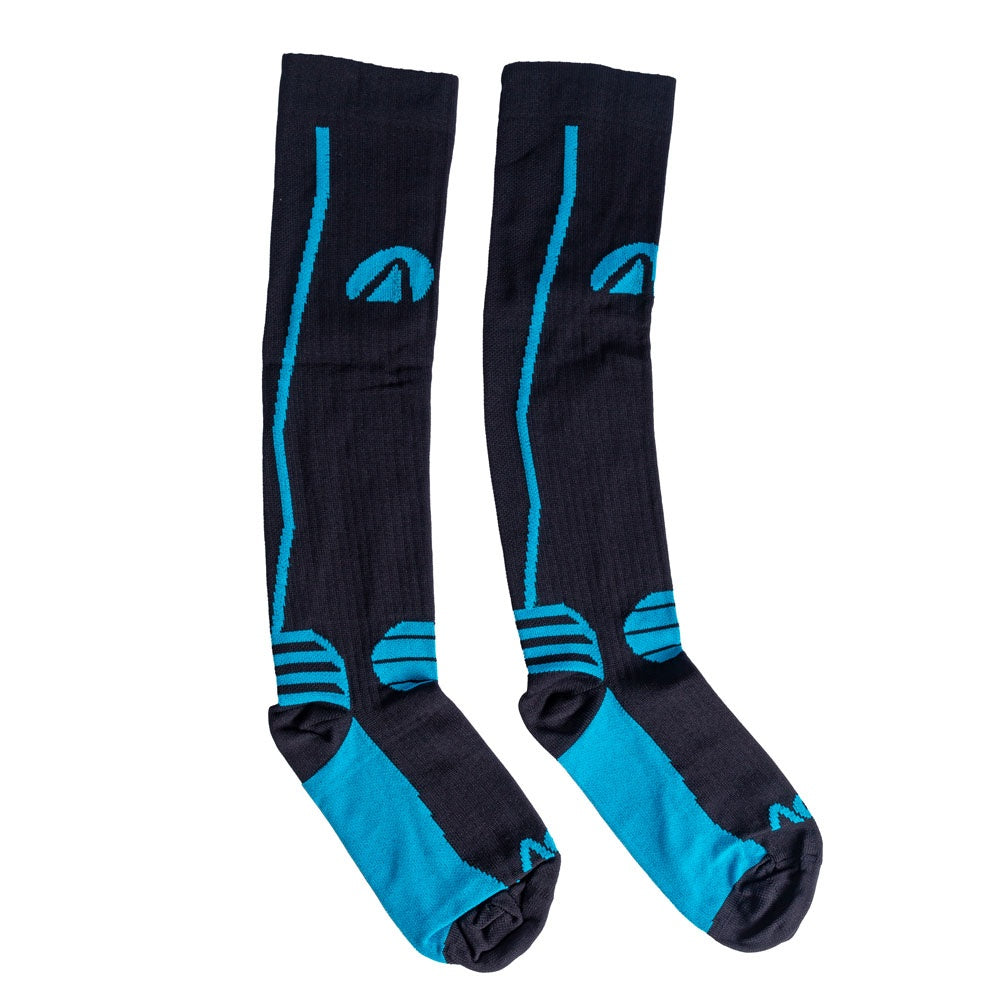 Par de Meias Compressão Algodão F1-PA Preto Azul Acte