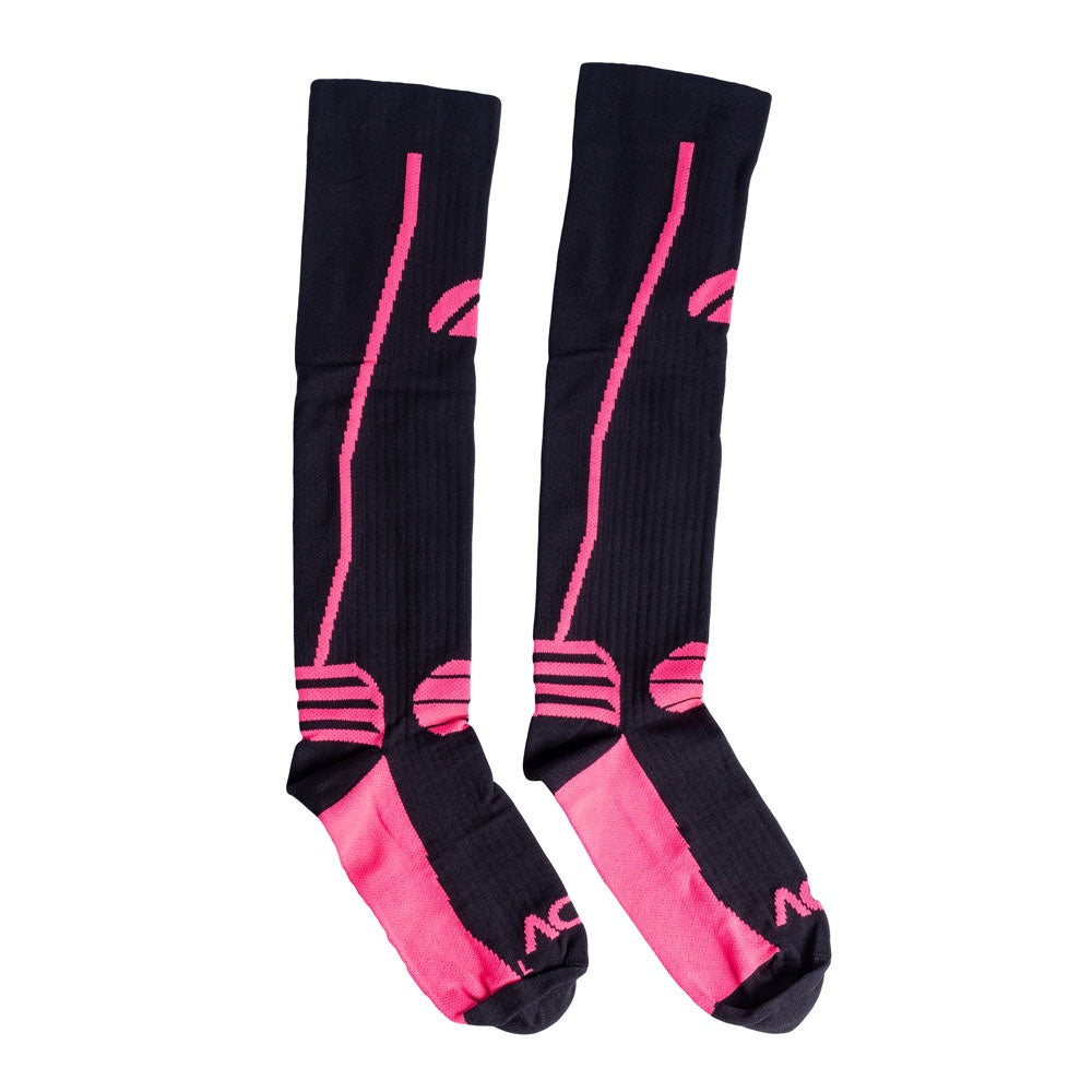 Par de Meias Compressão Algodão F1-PR Preto Rosa Acte