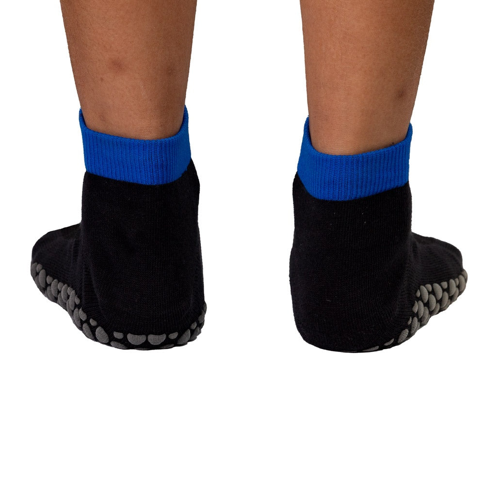 Meias Pilates Algodão Antiderrapante F10-PA Preto Azul Acte