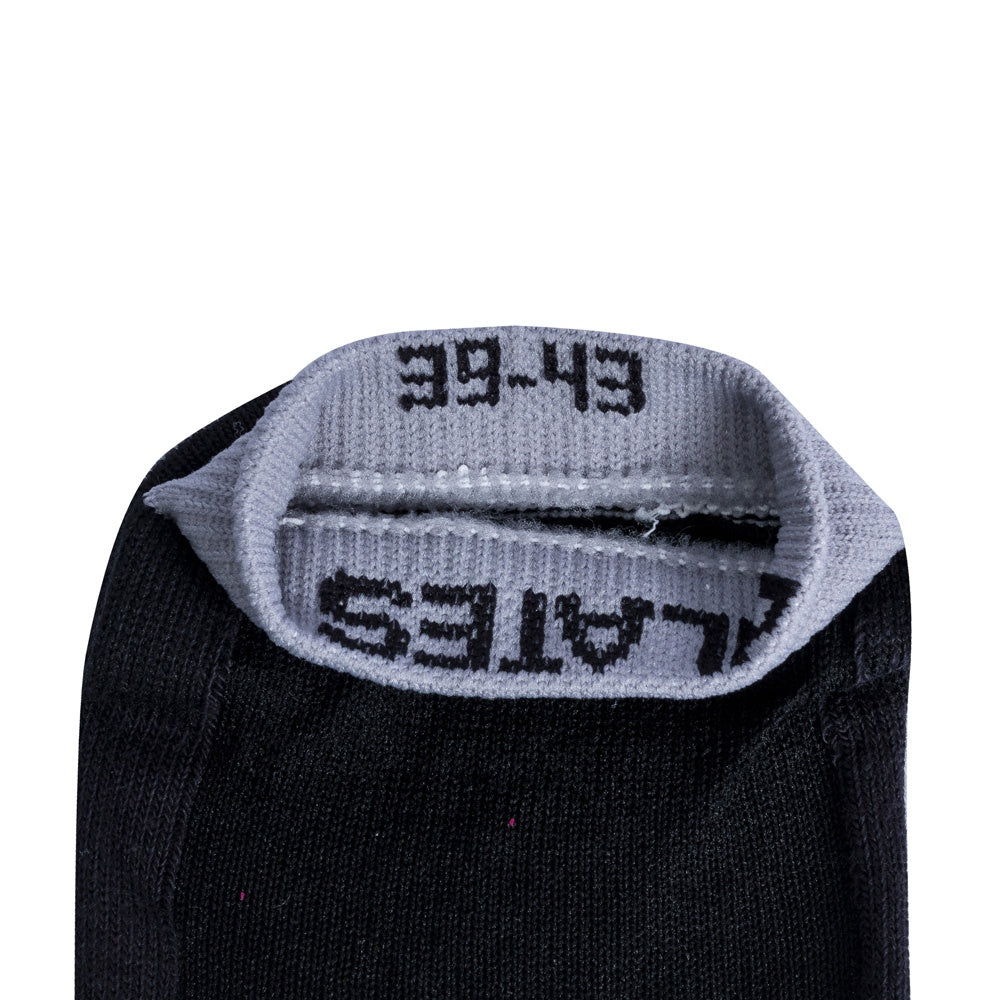 Meias Pilates Algodão Antiderrapante F10-PC Preto Cinza Acte