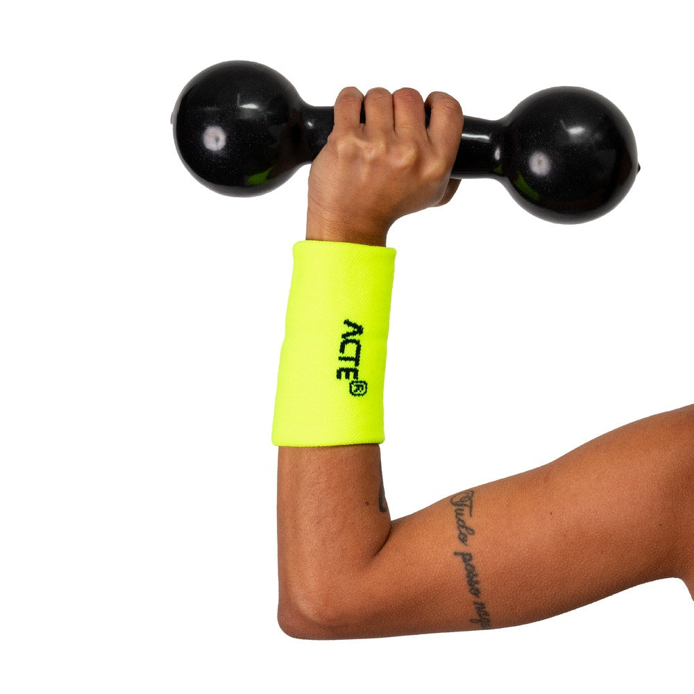 Munhequeira Tam G Algodão Elastano F12-AN Amarelo Neon Acte