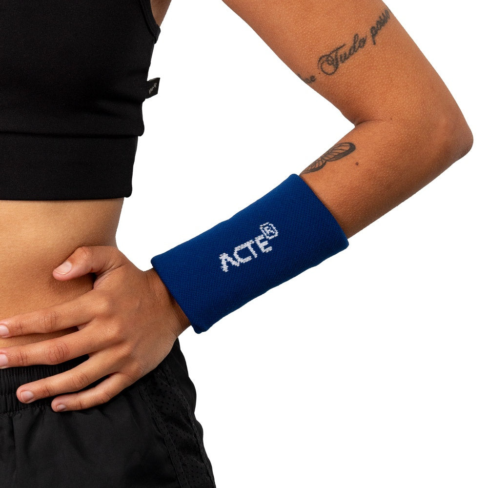 Munhequeira Tam G Algodão Elastano F12-A Azul e Branco Acte