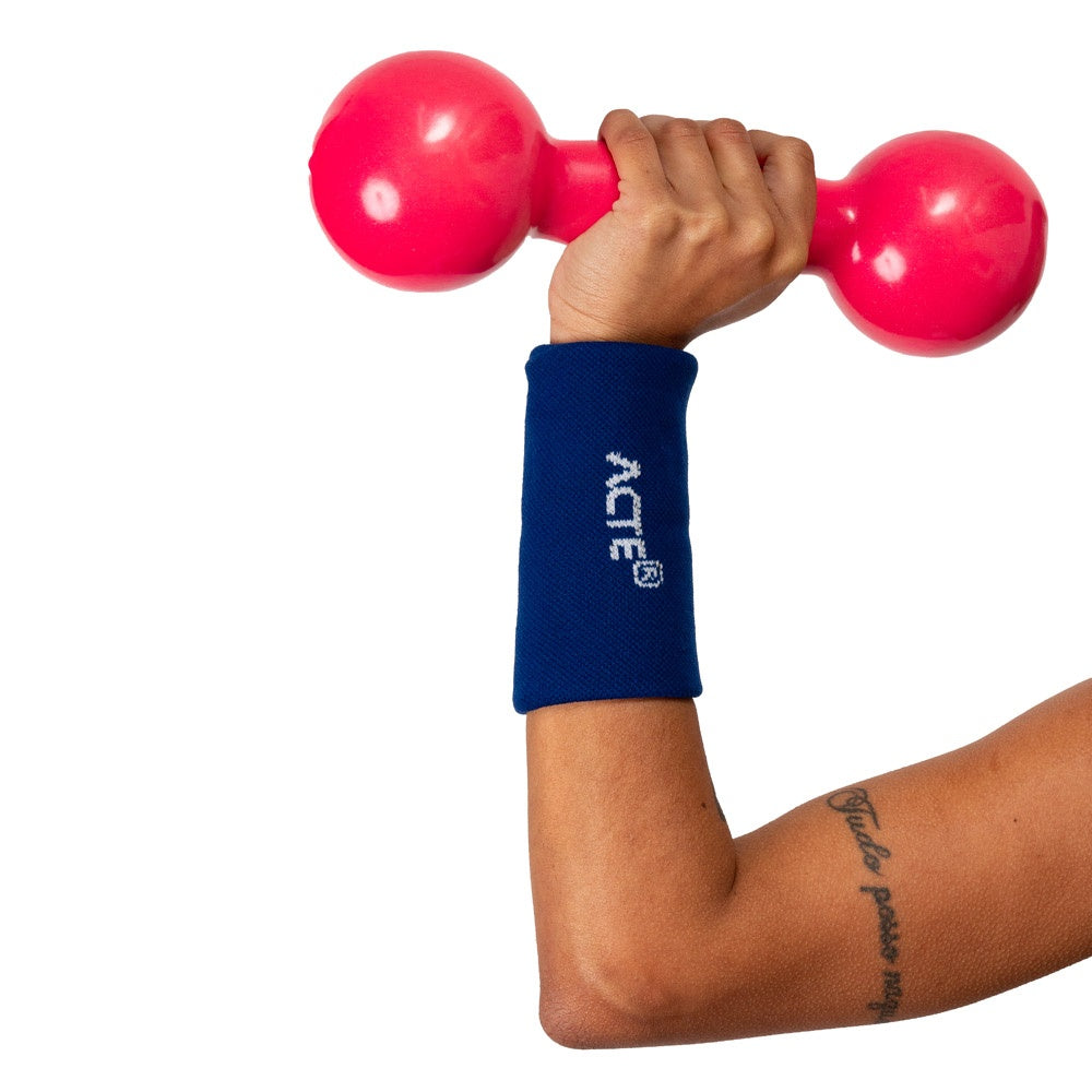 Munhequeira Tam G Algodão Elastano F12-A Azul e Branco Acte