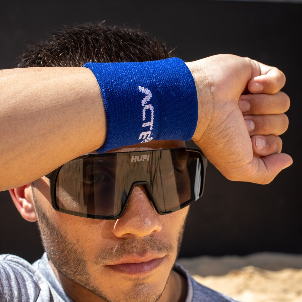 Munhequeira Tam G Algodão Elastano F12-A Azul e Branco Acte