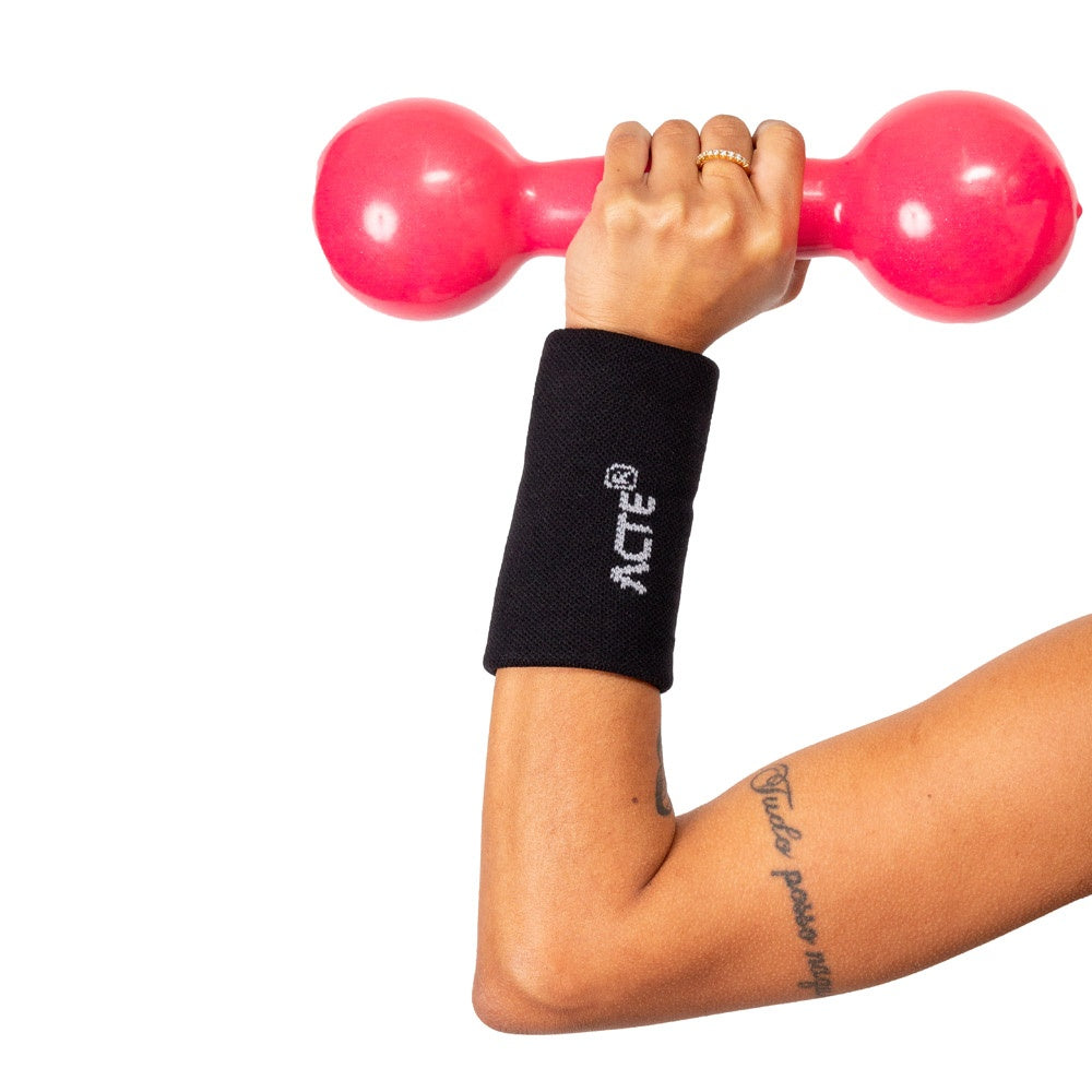 Munhequeira Tam G Algodão Elastano F12-P Preto e Cinza Acte