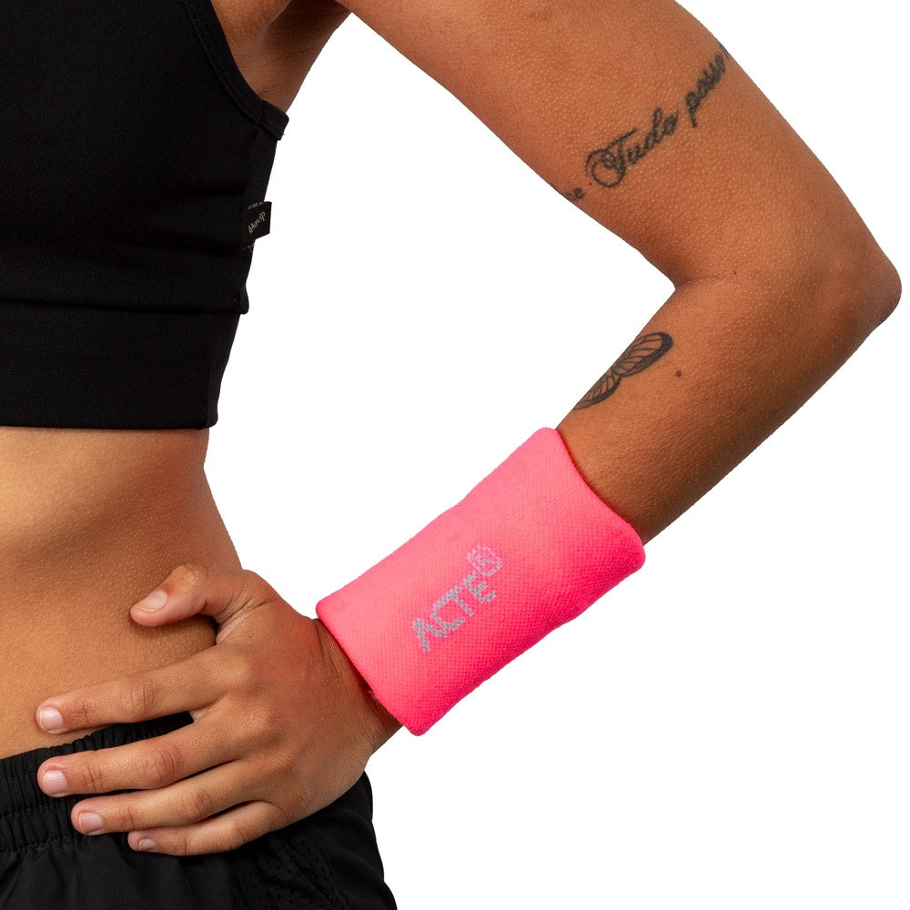 Munhequeira Tam G Algodão Elastano F12-R Rosa e Cinza Acte