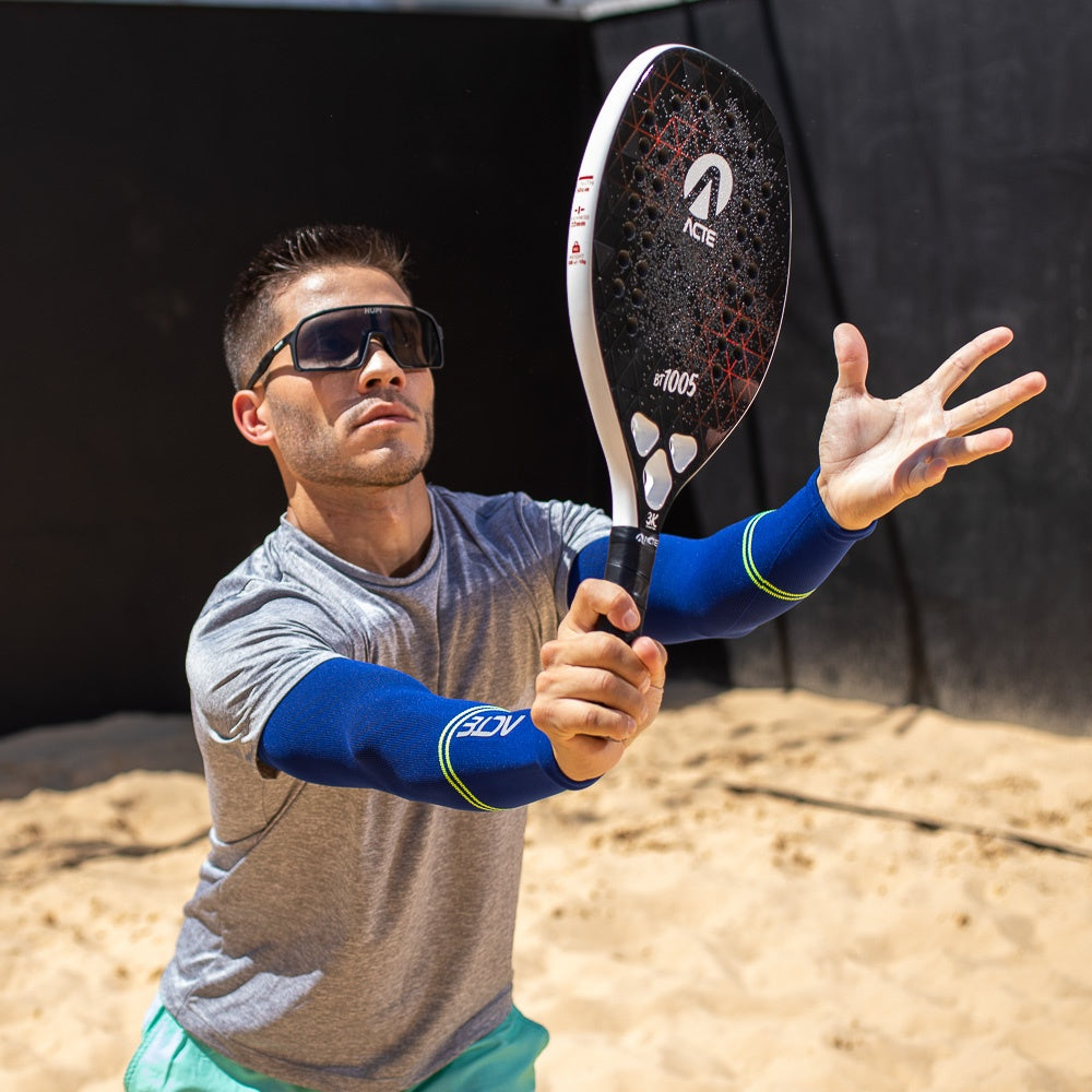 Manguito de Compressão Tam G/GG Azul/Amarelo F13-A Acte Sports