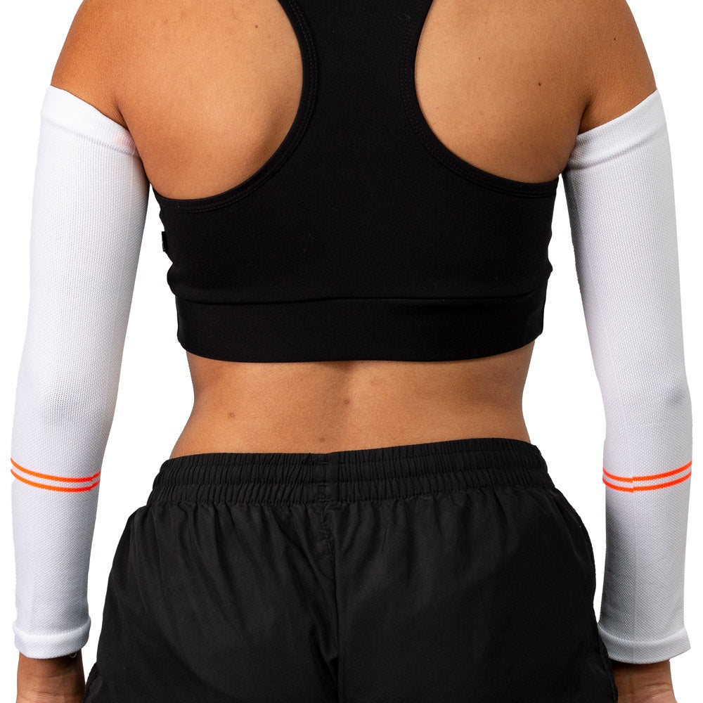 Manguito de Compressão Tam P-M F13-B Branco e Laranja Acte