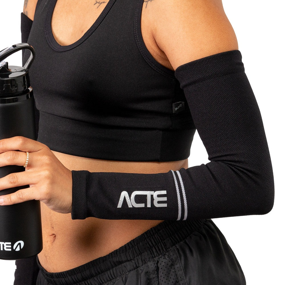 Manguito de Compressão Tam G-GG F13-PC Preto e Cinza Acte