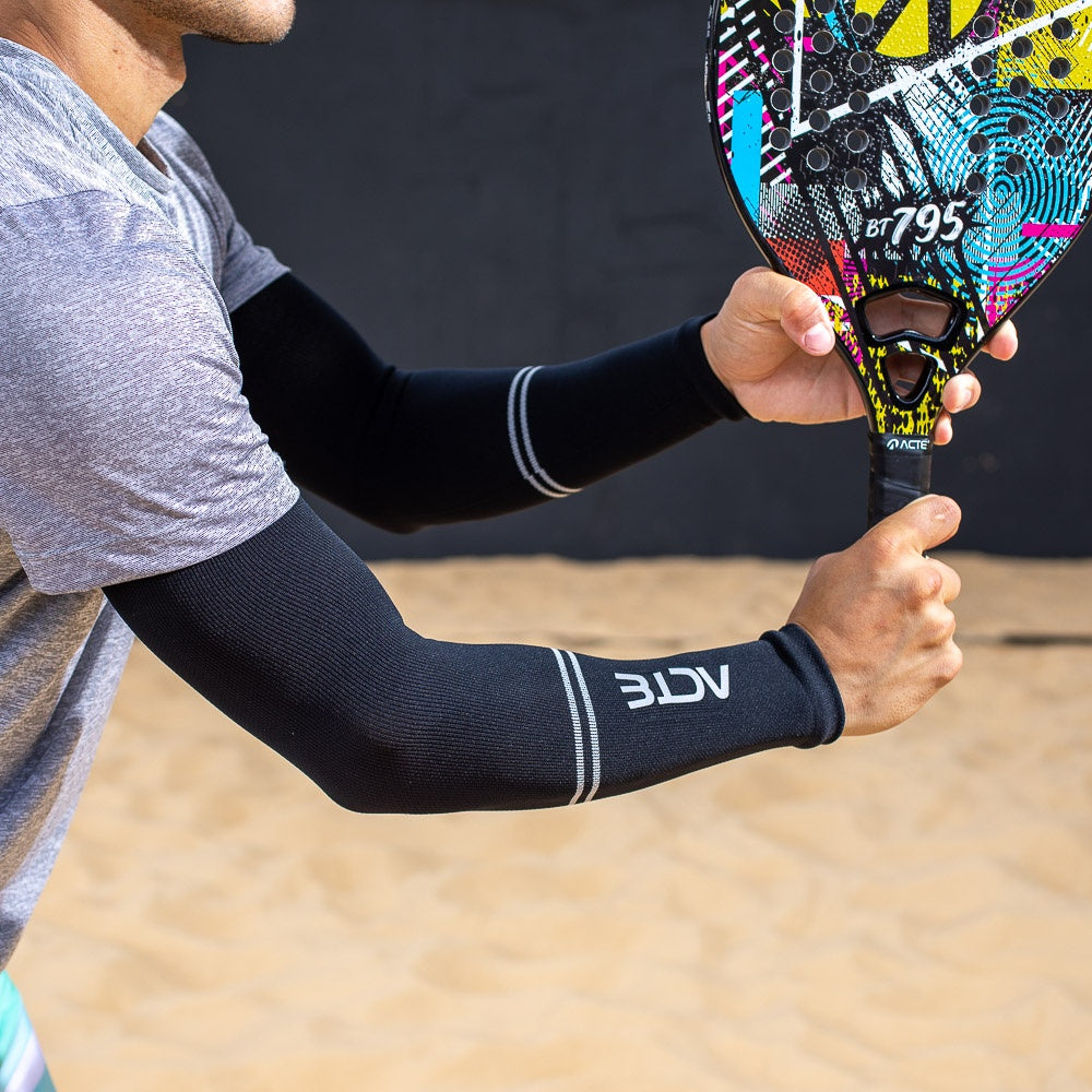 Manguito de Compressão Tam G-GG F13-PC Preto e Cinza Acte