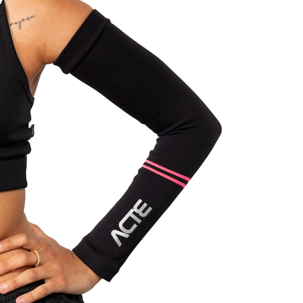 Manguito de Compressão Tam P-M F13-PR Preto e Rosa Acte