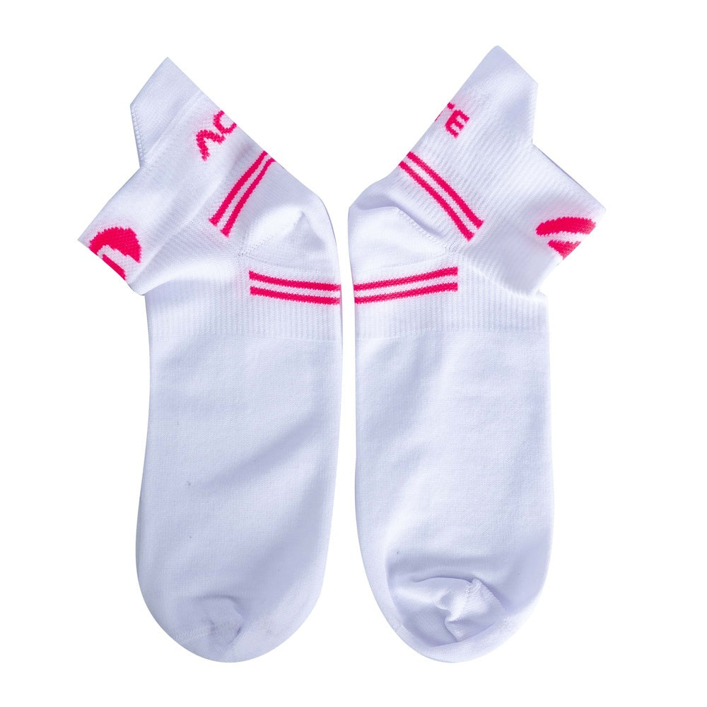 Meia de Corrida Cano Curto 33-38 F14-BR, Branco e Rosa Acte