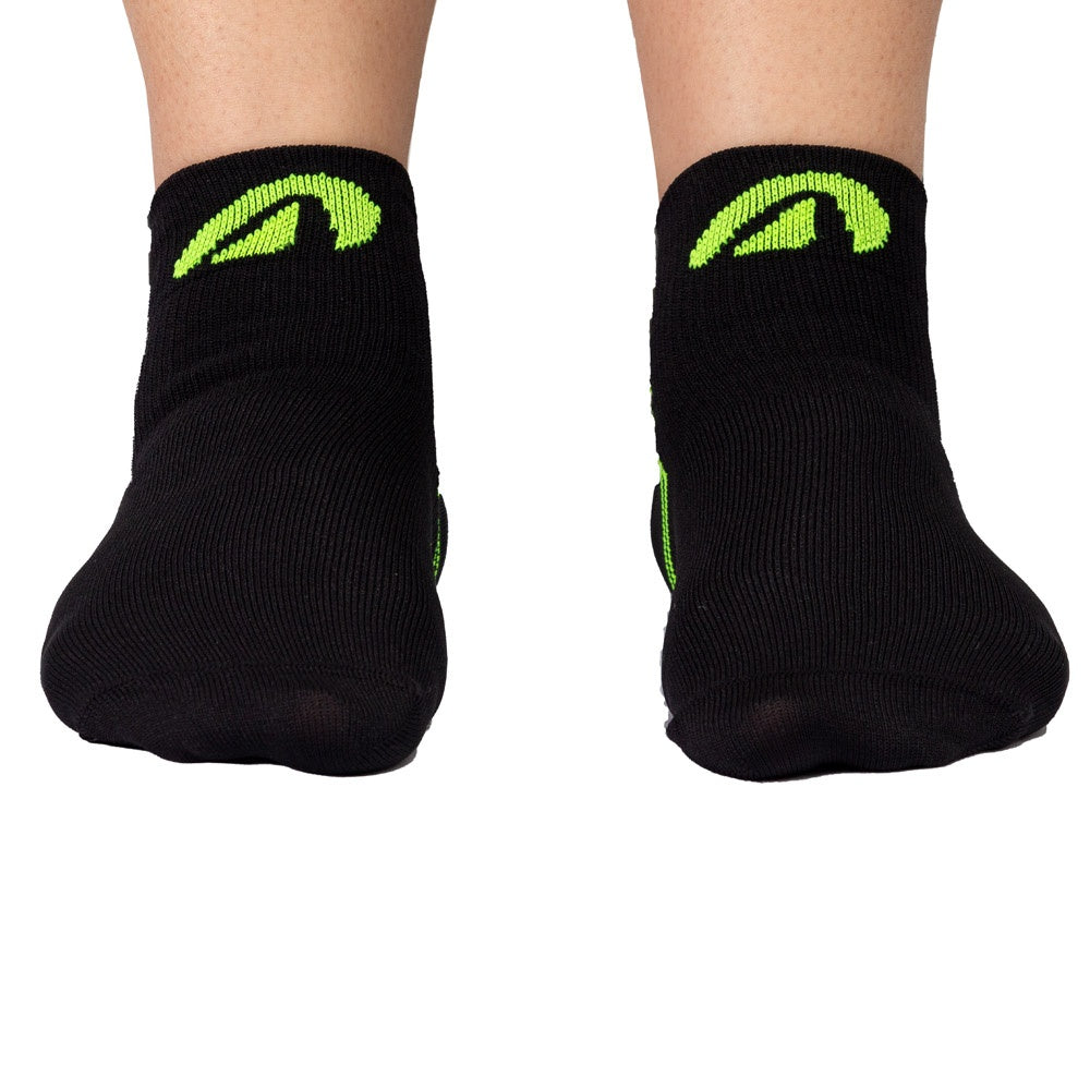 Meia de Corrida Cano Curto 39-43 F14-PV Preto e Verde Acte