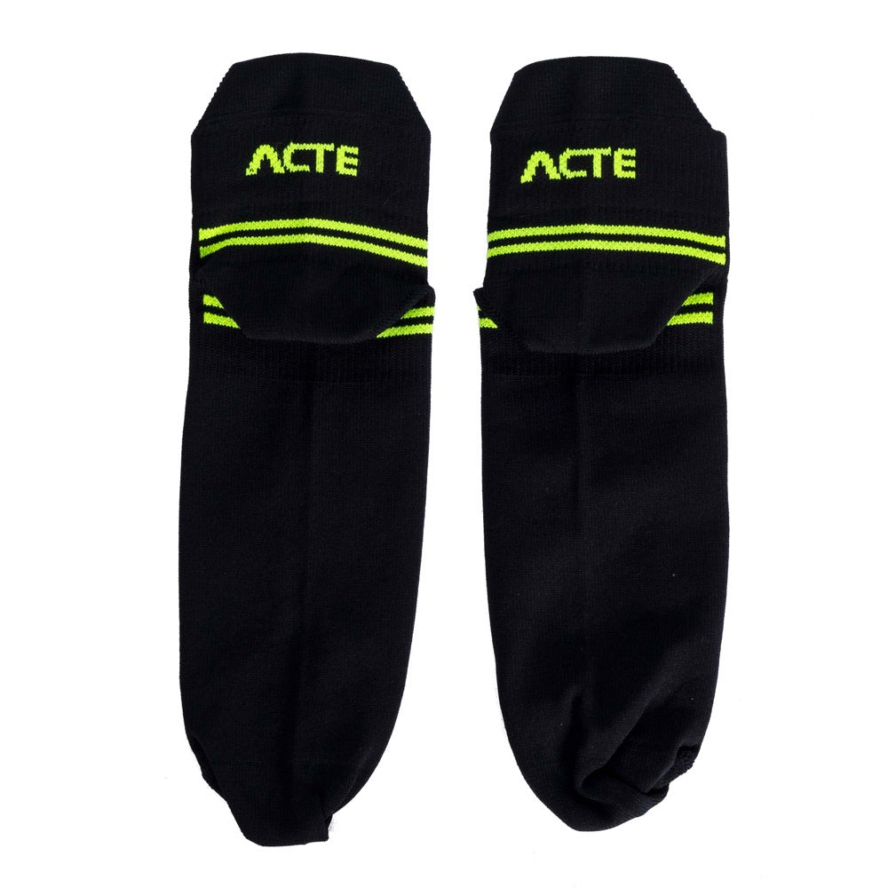Meia de Corrida Cano Curto 39-43 F14-PV Preto e Verde Acte