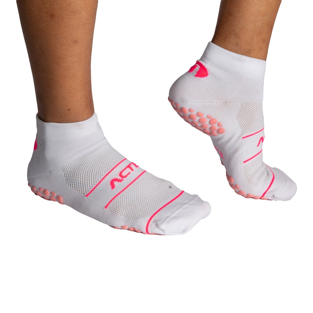 Meia de Hidroginástica 34-38 F15-BR Branco e Rosa Acte