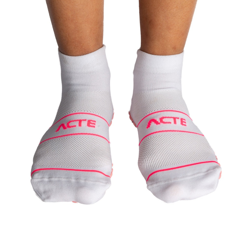 Meia de Hidroginástica 34-38 F15-BR Branco e Rosa Acte
