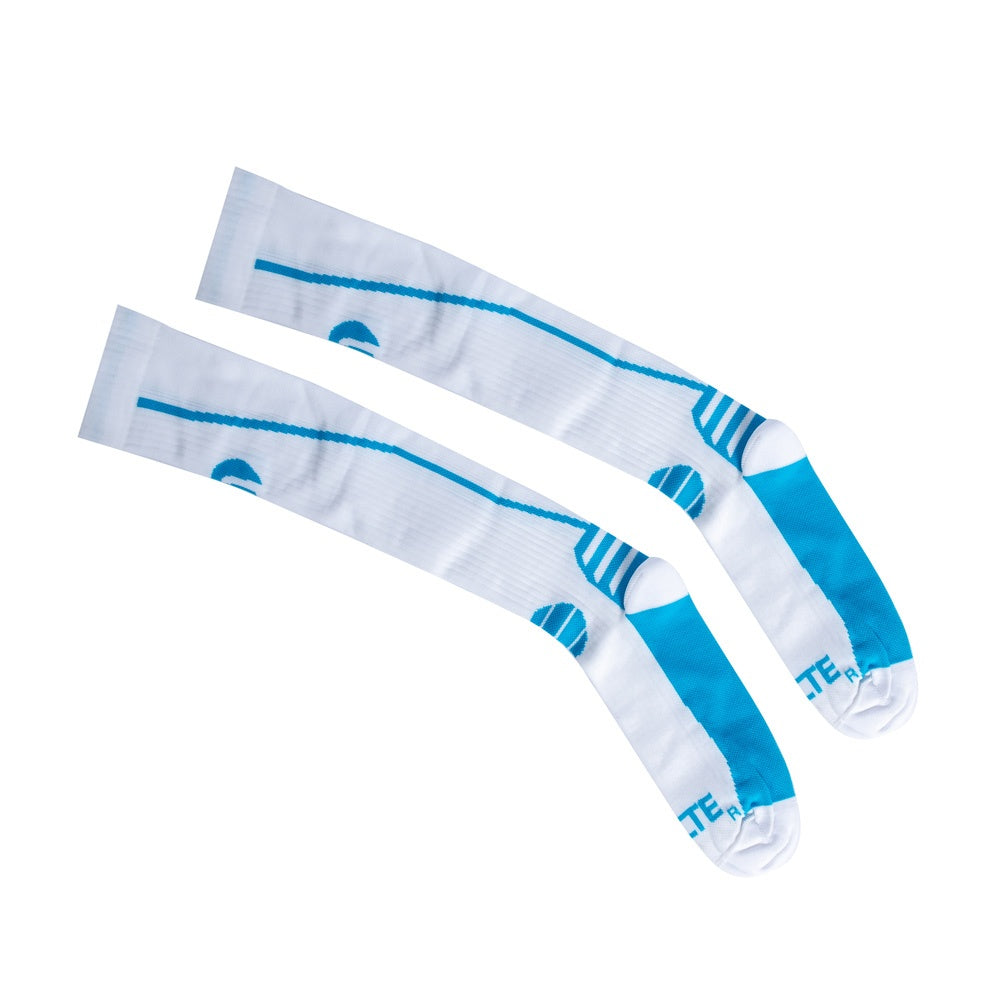Par de Meias de Compressão, Branco e Azul, Tam 39-43, F2-BA, Acte Sports