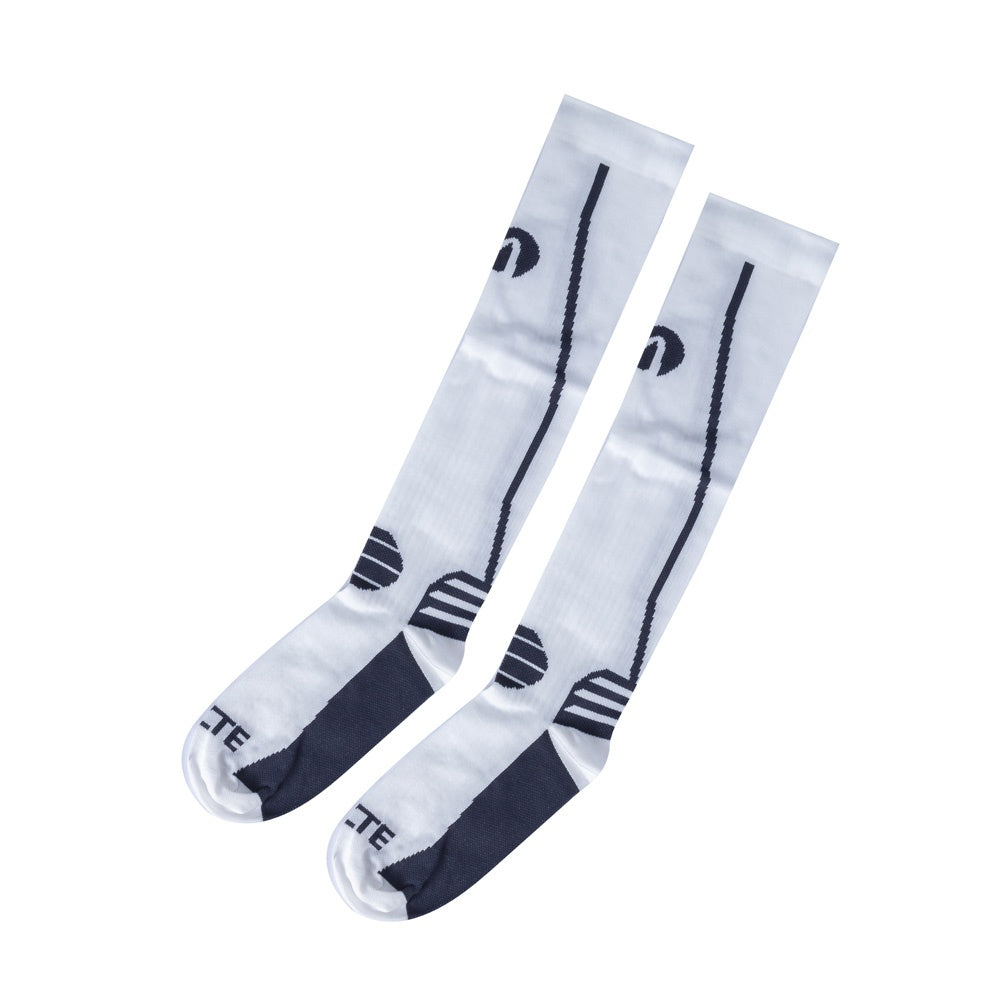 Par de Meias Compressão Algodão F2-BC Branco e Cinza Acte