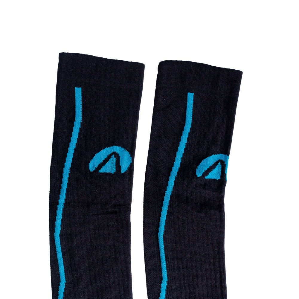 Par de Meias Compressão Algodão F2-PA Preto e Azul Acte