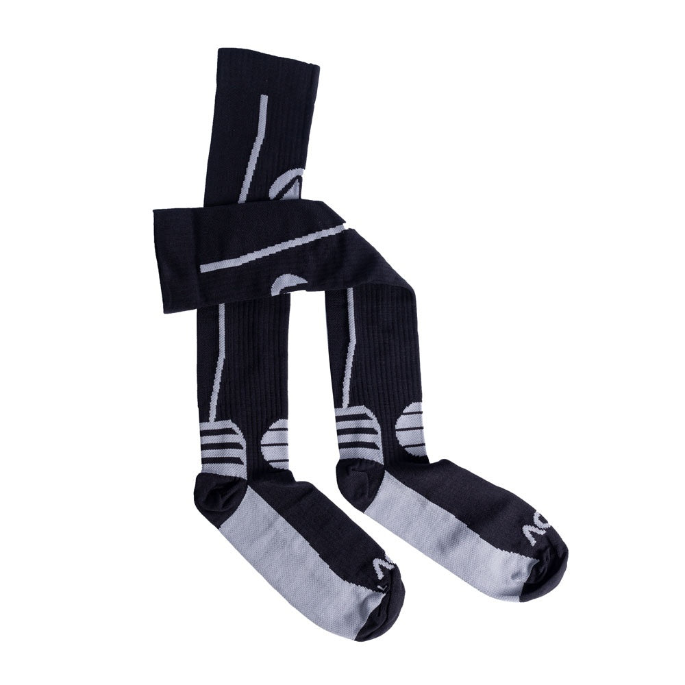 Par de Meias Compressão Algodão F2-PC Preto e Cinza Acte